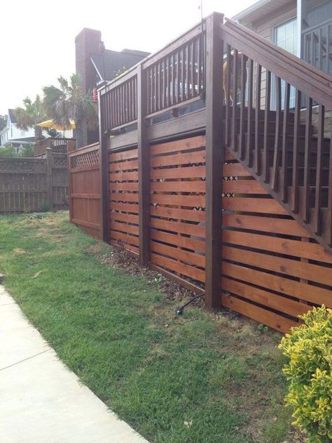 (33+) DIY Deck Railing Ideas & Designs That Are Sure to Inspire You #homedecor #HomeDecorIdeas #BackyardIdeas #DiyHomeDecor #DreamHomeDecor #Deck #Railing #deckrailing #deckrailingideas #deckrailingdesign #patioideas #Patio Porch Skirting, Deck Skirting Ideas, Reling Design, Under Deck Storage, Skirting Ideas, Deck Skirting, Deck Railing Design, Under Decks, Small Deck