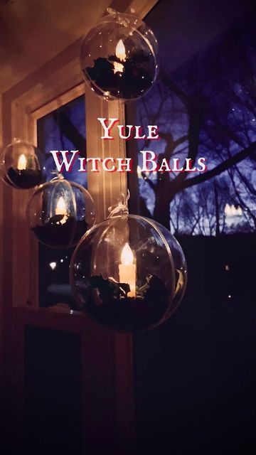 Yule Witch, Yule Traditions, Violet Moon, Yule Crafts, Witch Balls, Yule Celebration, Pagan Christmas, Pagan Yule, Battery Candles