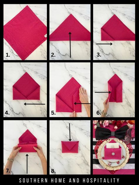 Christmas napkin folding