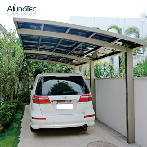 Outdoor Polycarbonate Aluminum M Style Carport for Car Garage - Buy outdoor carport, M style carport, car garage carport Product on AlunoTec Cantilever Carport, Car Porch Design, Aluminum Carport, Carport Patio, Car Shed, Carport Plans, Carport Canopy, Garage Roof, Car Shelter