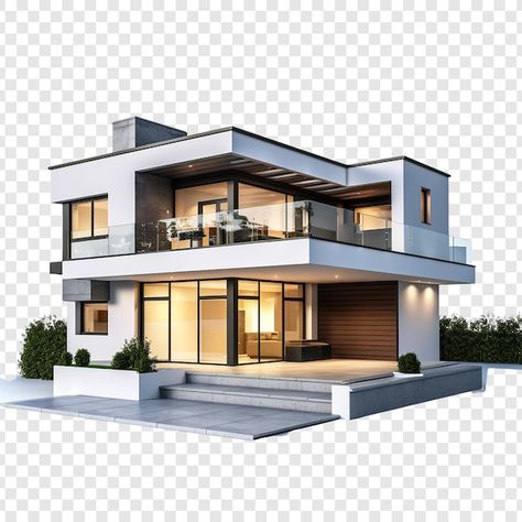 Modern house isolated on transparent bac... | Free Psd #Freepik #freepsd #contemporary-house #modern-house #home-design #smart-house Real Estate Homes, Building Creative Ads, Modern Duplex Design House Plans, Modern Duplexes, Modern Elevation Designs For House, Modern Duplex Design, Building Png, Property Logo Design, Studio Apartment Floor Plans