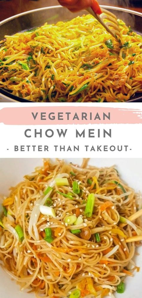 Chinese Veggie Recipes, Rice Noodle Chow Mein, Rice Noodle Recipes Easy Vegetarian, Chow Mein Vegetarian, Vegtables Dishes Chinese, Chinese Vegetable Noodle Recipes, Vegetarian Dinner Asian, Vegan Chinese Fried Rice, Vegan Rice Dinner Recipes