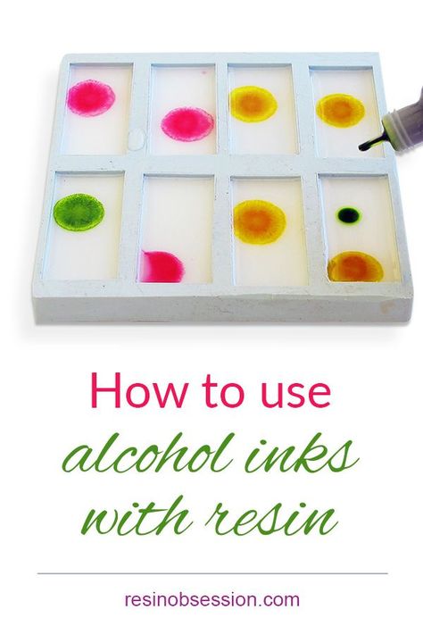 Using Alcohol Inks In Resin, Resin Mushroom Jar Ideas, Resin Crafts To Sell, Diy Resin Beads, Alcohol Ink In Resin, Resin Techniques, Resin And Alcohol Ink, Resin Tips, Resin Jewelry Tutorial