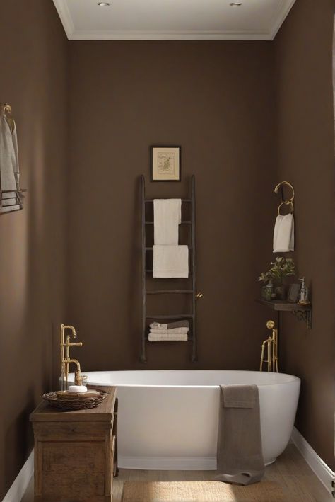 Brown bathroom decor