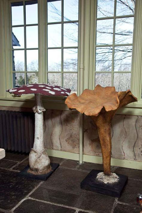 Papier Mache Mushrooms For Sale at 1stDibs | paper mache mushrooms, paper mache mushroom ornaments, giant paper mache mushroom Giant Decorations Diy, Paper Mache Props, Paper Mache Chair, Giant Paper Mache, Paper Mache Decor, Paper Mushrooms, Paper Mache Projects, Mushroom Crafts, Paper Mache Clay