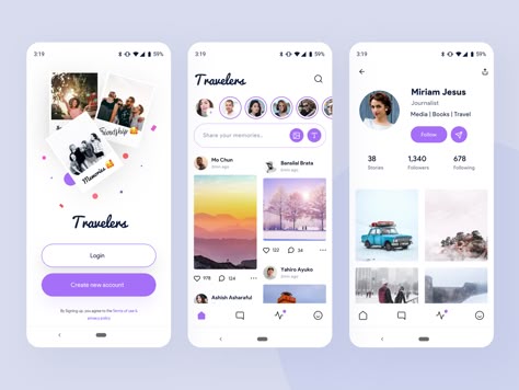 Travelers | social media app exploration by Sudhan Gowtham  for Orizon on Dribbble Social App Design, Infinity Logo, Event App, Ux App Design, New Apps, App Inspiration, Mockup Poster, Mobile App Design Inspiration, App Interface Design