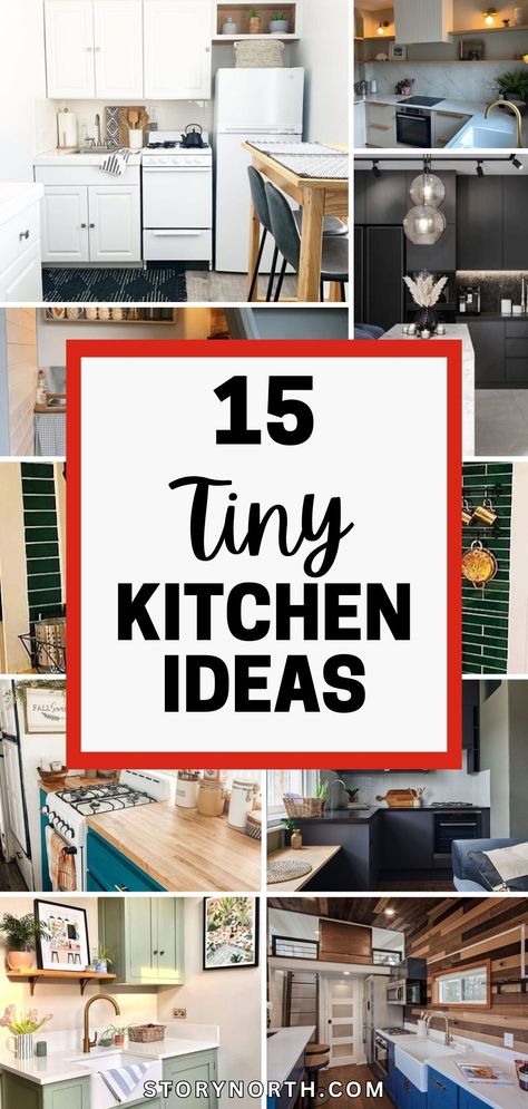 Save this pin for clever ways to maximize space in your tiny kitchen! Discover innovative ideas to make your small kitchen feel spacious and functional. #SmallKitchenIdeas #HomeDecor #KitchenDesign Tiny Kitchen Hacks, Tiny Kitchen Ideas, Small Kitchen Hacks, Stairs In Kitchen, Tiny Kitchen Design, Kitchen Ideas For Small Spaces, Maximize Storage, Space Saving Kitchen, Tiny House Kitchen