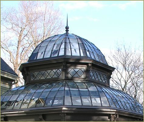 Victorian Conservatory, Roof Lantern, Glass Room, Garden Gazebo, Small Buildings, Glass Roof, Curved Glass, Glass Ceiling, Greenhouses