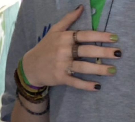 Green And Black, Nails, Green, Black