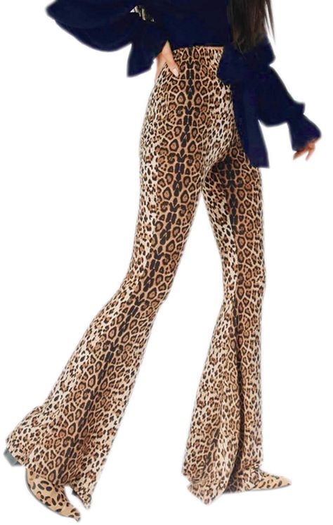 YT Baby Women Leopard Print High Waist Flare Pants Lady Floor-Length Bell Bottom Autumn Winter Wide Leg Trousers ** To view further for this item, visit the image link. (This is an Amazon affiliate link) #yogapants High Waist Flare Pants, High Waisted Flare Pants, Bodysuit Blouse, Fleece Leggings, High Waisted Flares, Versatile Outfits, Bell Bottom Pants, Snakeskin Print, Crop Top Blouse