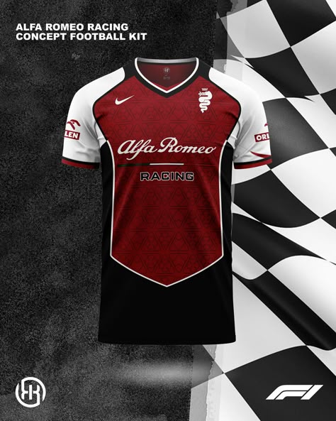 F1 x NIKE T90 | CONCEPT KITS on Behance Sport Shirt Design Ideas, Sublimation Tshirt Designs, Cool Jersey Design, Rugby Jersey Design, Jersey Design Ideas, Sports Uniform Design, Sports Apparel Design, Concept Jersey, Sport Uniform