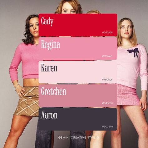 Y2k Palette, Y2k Colour Palette, Mean Girls Aesthetic Pink, 2000s Color Palette, Glam Color Palette, Back To The 2000s, Mean Girls Aesthetic, Pink Branding, Frosted Tips