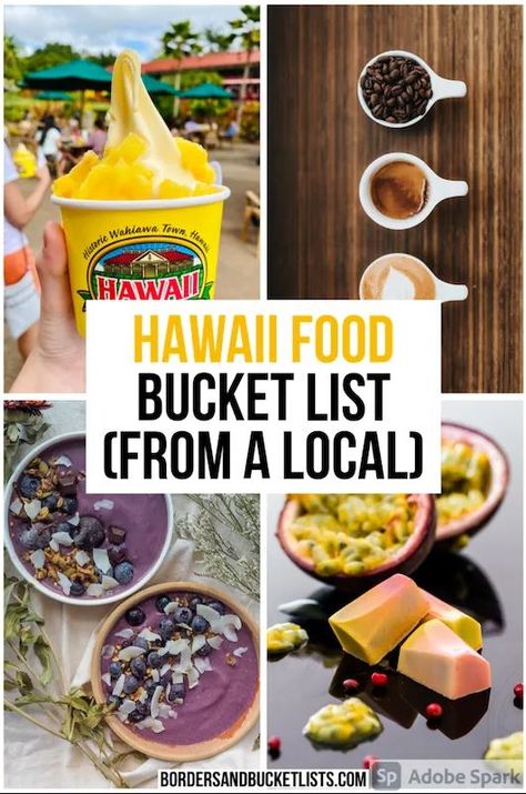 Must-Try foods in Hawaii. #homeworldfurniture #hawaii #furniture #hawaiistagram #supportlocal #home #hawaii #food #foodie #musttry #local #oahu Best Restaurants In Kona Hawaii, Honulolo Hawaii Things To Do, Best Hawaii Vacation, Best Places To Eat In Kona Hawaii, Best Food Oahu, Honolulu Bucket List, Best Places To Eat In Oahu Hawaii, Big Island Hawaii Restaurants, Where To Eat In Oahu