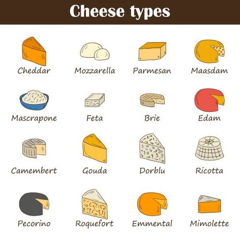 Different Type Of Cheese, Old Amsterdam Cheese, Cheese Types, Different Types Of Cheese, Type Of Cheese, Quick Vegetarian Recipes, Ricotta Pie, Coconut Milk Smoothie, Homemade Frappuccino