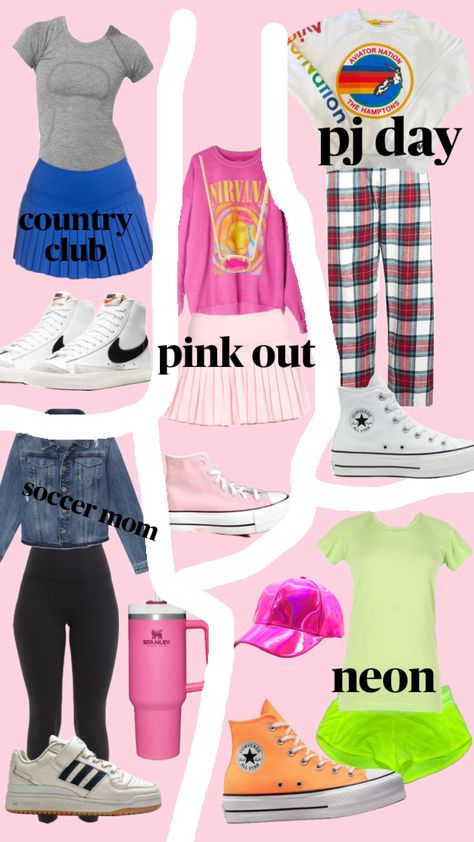 Preppy Spirit Day, Spirit Weeks, Spirit Days, Pj Day, Spirit Day, Spirit Week Outfits, Week Outfits, Clothing Tips, Pink Out