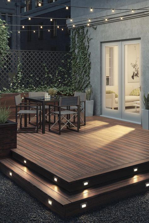 Patio Deck Designs, Back Garden Design, Deck Designs Backyard, Backyard Renovations, Backyard Remodel, Backyard Inspiration, Decks Backyard, Backyard Deck, Backyard Inspo