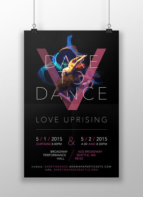 "dare to dance: five" event - performance poster // 2015 © byron a. gronseth Dance Festival Poster, Fashion Event Poster, Dance Concert Poster, Dancing Poster Design, Dance Show Poster, Dance Posters, Dance Competition Poster, Dance Flyer, Dance Festival Poster Design