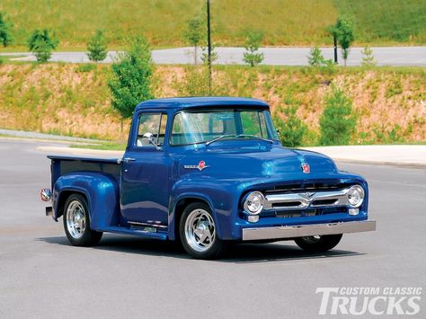 1956 F100, 1956 Ford Truck, Classic Trucks Magazine, 1956 Ford F100, Old Ford Trucks, Photography Wallpapers, Computer Wallpapers, Bike Trailer, Wallpapers Desktop