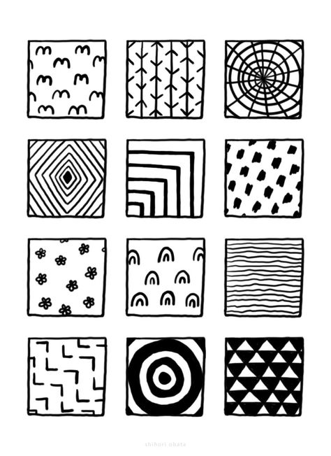 Patterns To Draw, Modele Zentangle, Easy Patterns To Draw, Zen Doodle Patterns, Easy Patterns, Simple Designs To Draw, Easy Doodle Art, Pola Sulam, Doodle Art Designs