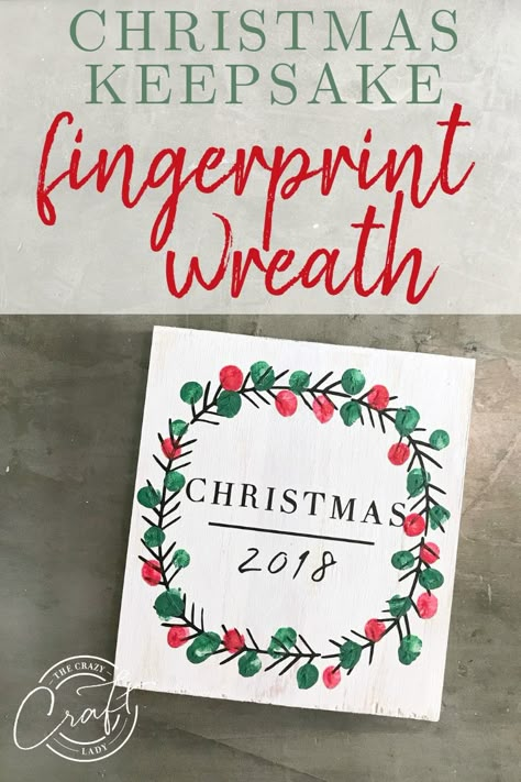 Christmas Fingerprint Wreath Keepsake Decoration - Kids Handmade Christmas Gift Ideas Fingerprint Wreath, Christmas Fingerprint, Fingerprint Christmas, Fingerprint Design, Daycare Classroom, Advent Ideas, Fingerprint Crafts, Painted Crafts, Christmas Arts