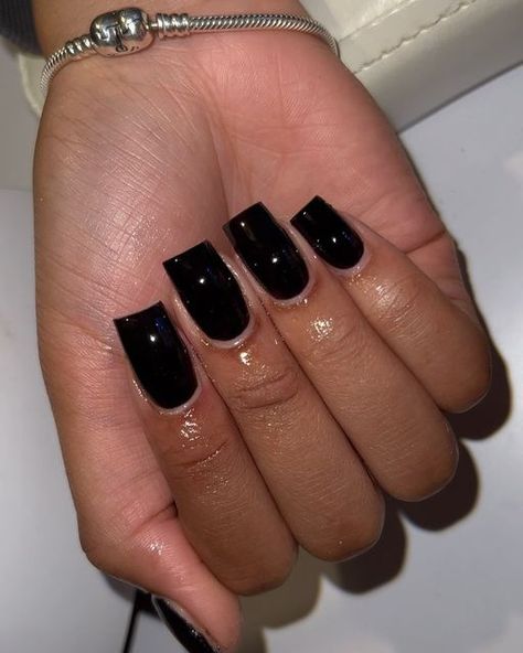 Black Acrylic Nails, Short Square Acrylic Nails, Acrylic Nails Coffin Pink, Acrylic Nails Coffin Short, Short Acrylic Nails Designs, Pink Acrylic Nails, Square Acrylic Nails, Fire Nails, Pretty Acrylic Nails