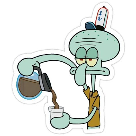 Squidward Coffee Sticker by sstickershopp | Cartoon stickers, Cute laptop stickers, Coffee stickers Funny Laptop Stickers, Cute Laptop Stickers, Stickers Cool, Tumblr Stickers, Scrapbook Stickers Printable, Coffee Stickers, Phone Stickers, Cartoon Stickers, Anime Stickers