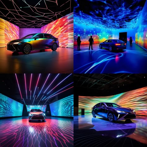 Toyota Car Art Exhibition :: Behance Car Display Exhibition, Event Mood Board, Car Showroom Interior, Experiential Marketing Events, Car Launch, Content Studio, Display Exhibition, Car Display, Marketing Events