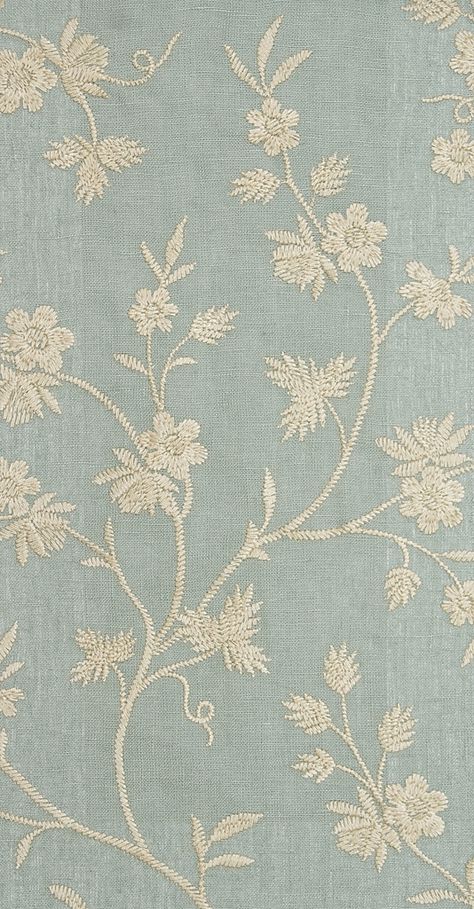 Hermione Embroidered Curtain Fabric Sea Blue Linen Curtain fabric with embroidered cream/gold floral design. Linen Curtain, Curtain Texture, Linen Curtains, Sea Blue, Photo Design, Gold Floral, Curtain Fabric, Hermione, Textures Patterns