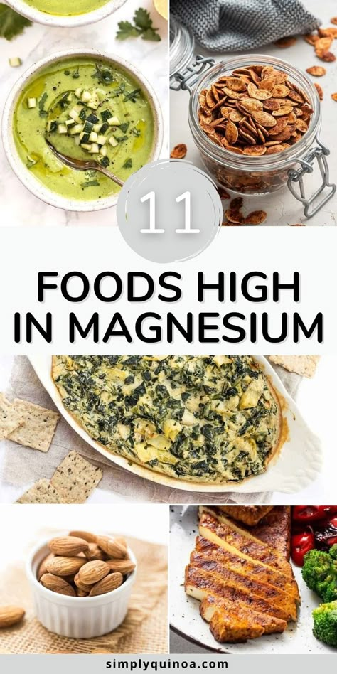 Foods Rich In Magnesium, Sources Of Magnesium, Mineral Rich Foods, Magnesium Sources, Magnesium Foods, Foods High In Magnesium, Best Magnesium, Magnesium Rich Foods, Mind Diet