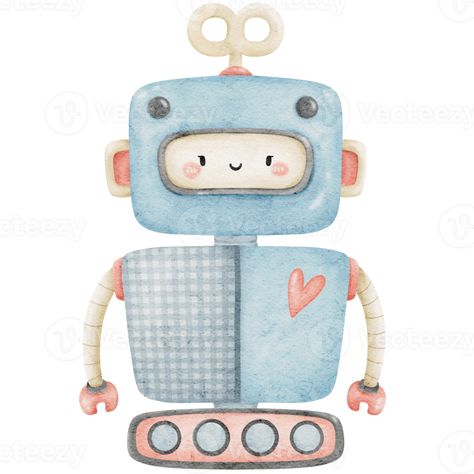 Robot Png, Robot Clipart, Cute Robot, Cute Png, Free Png, Royalty, Royalty Free, Clip Art, Illustrations