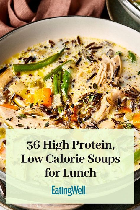 Cuban Black Bean Soup, Protein Soup Recipes, Low Calorie Soup Recipe, Lemon Chicken Orzo, Soup With Kale, Protein Soups, Low Calorie Soup, Orzo Soup, Chicken Orzo Soup