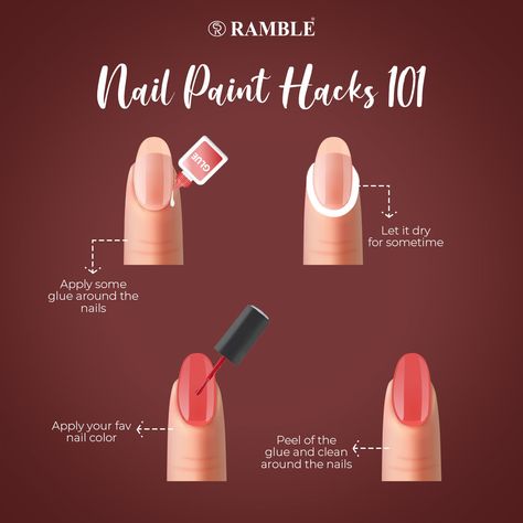 Ramble Cosmetics nail paint hack Makeup Essentials For Beginners, Pretty Manicures, Perfect Coat, Paint Types, Girl Tips, Nail Paint, Matte Nails, Makeup Essentials, Painting Tips