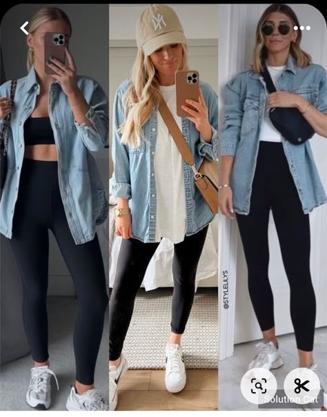 Everyday Sporty Outfits Casual, Layering Looks For Women, Athleisure Fashion Summer, Date Night Looks Casual Summer, Long Black Denim Jacket Outfit, Casual Summer Mom Outfits 2024, Women’s Going Out Outfits Winter, Outfits For Late 20s Women, Summer Field Trip Outfit Mommy