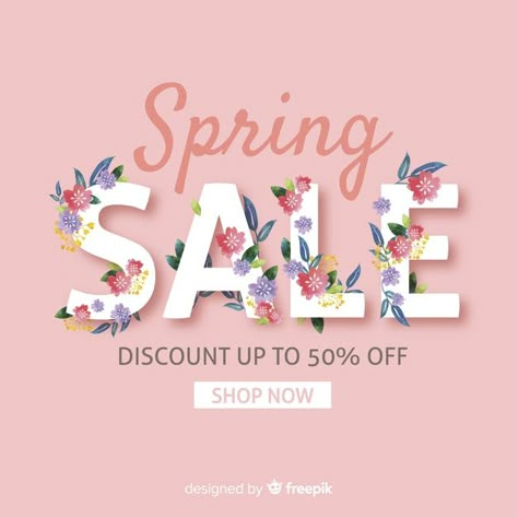 Spring Design Graphic, Spring Sale Poster, Social App Design, Spring Sale Banner, Canva Idea, Sale Background, Spring Campaign, Digital Advertising Design, Spring Banner