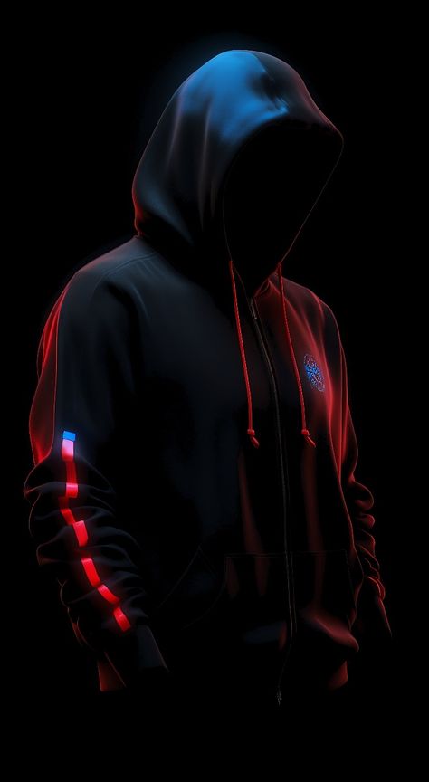 Dark glowing anonymous character in dark blue and red hoodie. AMOLED 80% true black. Dark Hoodie, Images Pop Art, Home Screen Wallpaper Hd, Black Hd Wallpaper, Screen Wallpaper Hd, Home Screen Wallpaper, Android Wallpaper Art, Hacker Wallpaper, Whatsapp Profile Picture