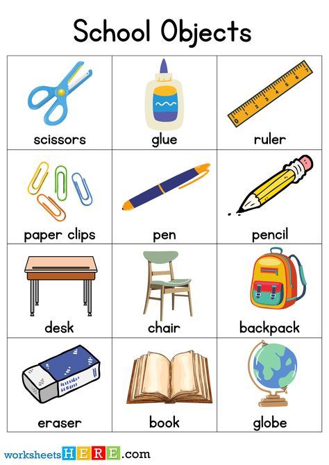 +35 School Classroom Objects Flashcards with Pictures Worksheets For Kids - WorksheetsHere.com Classroom Objects Activities, School Objects Activities, Classroom Objects Worksheet, Flashcards For Kids Printables, School Objects Worksheet, Classroom Objects Flashcards, Classroom Flashcards, Flashcards Ideas, Basic English For Kids