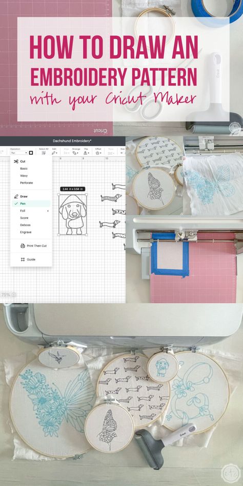 How To Design An Embroidery Pattern, Tracing For Embroidery, What Fabric To Use For Embroidery, Embroidery With Cricut, Cricut And Embroidery, Cricut Embroidery Pattern, How To Make Your Own Embroidery Pattern, How To Design Embroidery Patterns, How To Draw Embroidery Pattern On Fabric