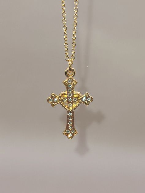 Cute Cross Necklace, Cross Chain Necklace, L Necklace, Cross Jewelry Necklace, Teeth Jewelry, Belly Jewelry, Stainless Steel Chain Necklace, Gold Pendant Jewelry, Jewelry Accessories Ideas