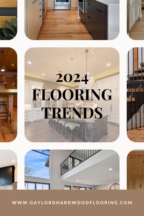 If you're looking for some new and fresh interior design ideas for your home you've come to the right place! We've compiled a list of 8 flooring trends in 2024 that you can incorporate into your space. From wide plank hardwood flooring to wood accents, make sure you're equipped with this year's hottest trends! Different Hardwood Floors In House, Large Living Room Flooring Ideas, Different Color Floors In House, Second Floor Flooring Ideas, Mixing Flooring In Home, Hardwood Floors 2024, Wood Floor Trends 2024, Popular Flooring 2024, 2024 Hardwood Floor Trends