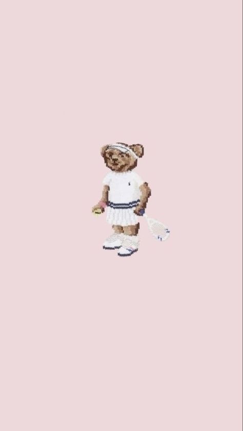 Polo Ralph Lauren Wallpaper, Tennis Wallpaper, Teddy Bear Wallpaper, Cute Summer Wallpapers, Iphone Wallpaper Photos, Preppy Wallpaper, Apple Watch Wallpaper, Polo Bear, Wallpaper Photos