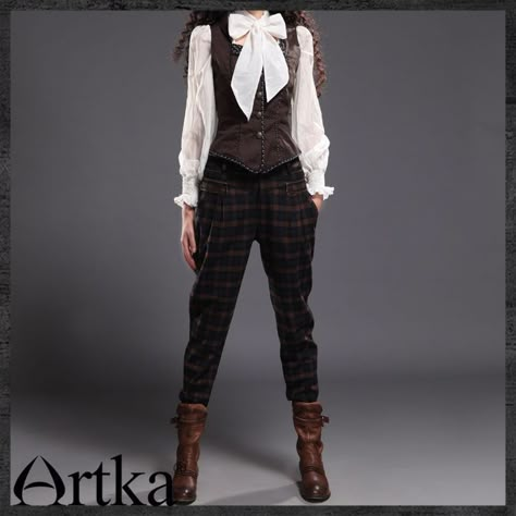 Casual Steampunk, Art Hacks, Looks Country, Victorian Clothing, Steampunk Clothing, Tomboy Fashion, Steampunk Fashion, Fantasy Clothing, Fantasy Fashion