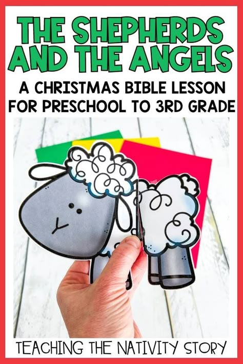 The Shepherds and Angels - Christmas Bible Lesson for Kids — Poet Prints Teaching Shepherd Christmas Craft, Shepherds And Angels, Christmas Story Bible, Thanksgiving Bible Lesson, Christmas Sunday School Lessons, Bible Lesson For Kids, Christmas Sunday School, Kids Sunday School Lessons, Christmas Lesson