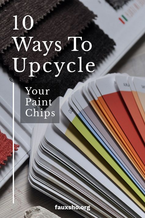 Paint chips! We all have them lying around somewhere. That's because they are so handy when selecting colors. But, once you have decided on a color, what do you do with them? Well, we can answer that with 10 ways to upcycle your paint chips. You will be pleasantly surprised with these ideas. For more info, keep reading!#upcycle #paintchips Crafts With Paint Swatches, Paint Swatch Ideas, Paint Swatch Crafts, Paint Chips Diy, Paint Samples Crafts, Paint Swatch Art, Diy Furniture Upcycle, Paint Chip Cards, Samples Diy