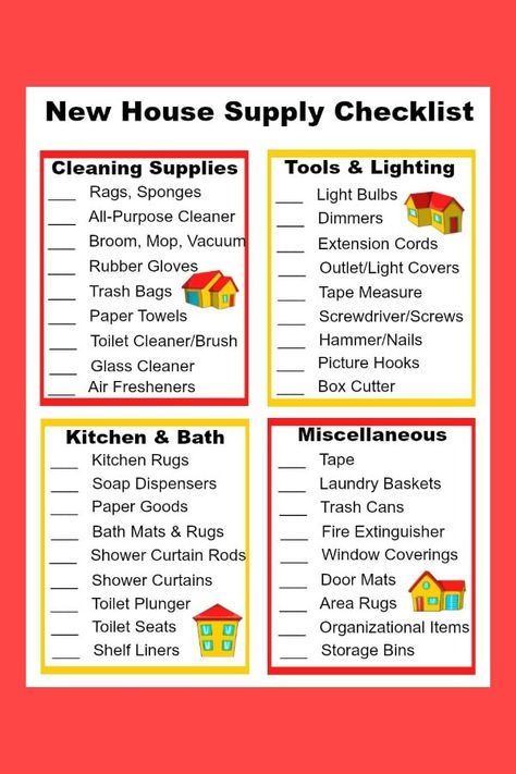 This printable new house checklist will help you tackle all the work that goes into moving into a new home! Print off this free checklist and get busy. #printables #moving #checklist House Checklist, New Home Checklist, Rug Tape, Free House Plans, Moving Checklist, First House, Free Checklist, Architecture Model Making, Checklist Template