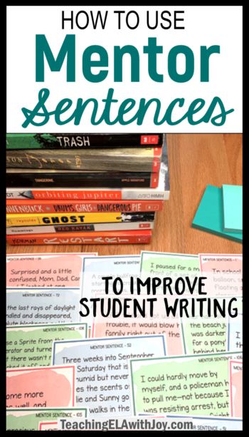 Use mentor sentences to improve student writing! Read about how to find and teach with mentor sentences in your ELA classroom. Perfect for middle school. TeachingELAwithJoy.com #mentorsentences #middleschoolela Ela Middle School, Middle School Ela Classroom, Teach Writing, Mentor Sentences, Teaching High School English, Ela Writing, Middle School Writing, Middle School Language Arts, 6th Grade Ela