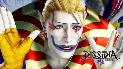 Kefka Palazzo, Wither Storm, Clown Art, Yoshitaka Amano, Square Enix, Boy Art, Face Painting, Final Fantasy, Drawing Ideas