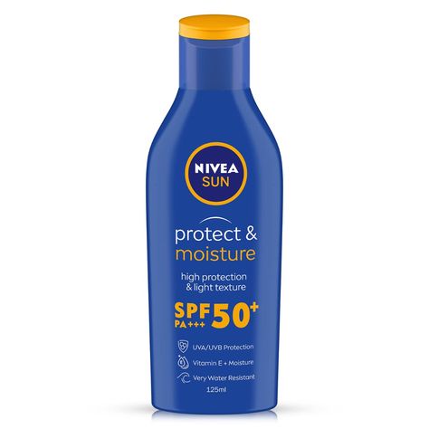 Nivea Moisturising Sun Lotion SPF-50, 125ml Sunscreen For Men, Goa Outfits, Tanning Sunscreen, Sun Lotion, Skin Collagen, Sunscreen Lotion, Prevent Wrinkles, Sun Exposure, Hydrate Skin