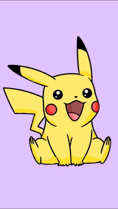 Pikachu Cartoon Drawing, Picatchou Pokemon Drawing, Drawing Ideas Pikachu, Pikachu Cute Drawing, Pikachu Painting Easy, Pickachoo Drawing, Pokemon Drawings Pikachu, Pikachu Drawing Cute, Pikachu Canvas Painting