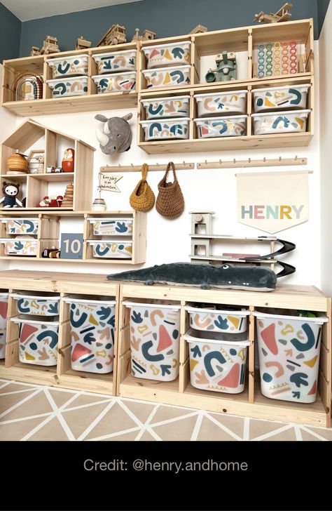 Unique Playroom Ideas, Storage Cabinet Diy, Aesthetics Interior Design, Organizing Aesthetic, Family Room Storage, Malm Dressing Table, Ikea Toy Storage, Ikea Playroom, Kids Room Storage