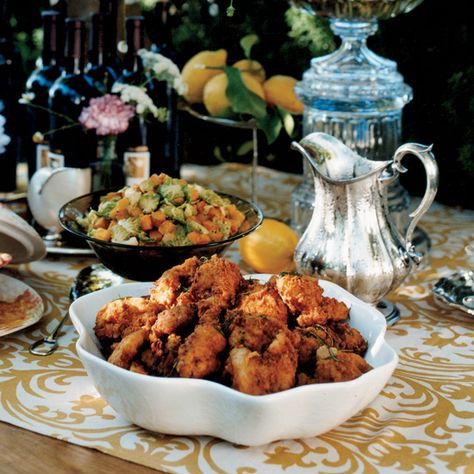 Fabulous recipes from star chef Thomas Keller include amazing lemon-brined fried chicken and elegant smoked salmon crisps. ... Brined Fried Chicken Recipe, Thomas Keller Recipes, Crisp Chicken, Everyday Dinners, Popular Dishes, Thomas Keller, Fried Chicken Recipe, Oven Fried, Oven Fried Chicken